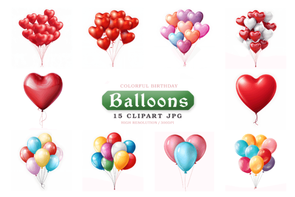 Download Colorful Birthday Balloons Clipart - Birthday balloons Collection