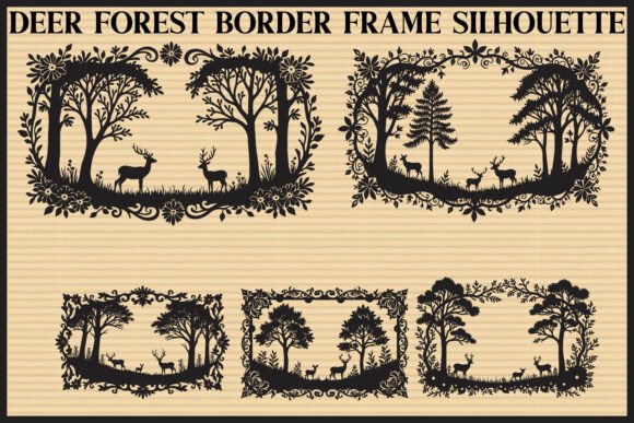 Download Deer Forest Border Frame Set - Premium Bundle