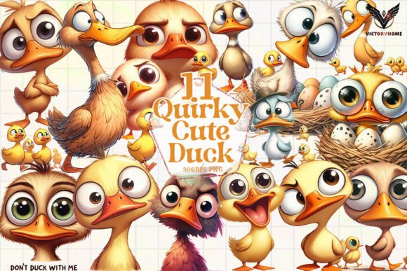 Download Quirky Cute Duck Clipart PNG Graphics - Clipart png Collection