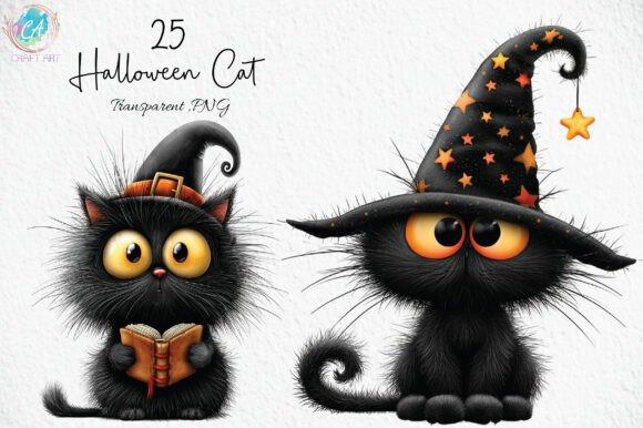 Download Cute Halloween Cat Clipart PNG - Clipart png Collection