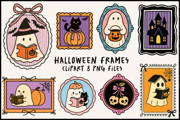 Download Halloween Cute Frame Clipart Png Bundle - Clipart png Collection