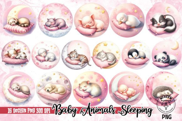 Download Cute Baby Animals Sleeping Clipart PNG - Clipart png Collection