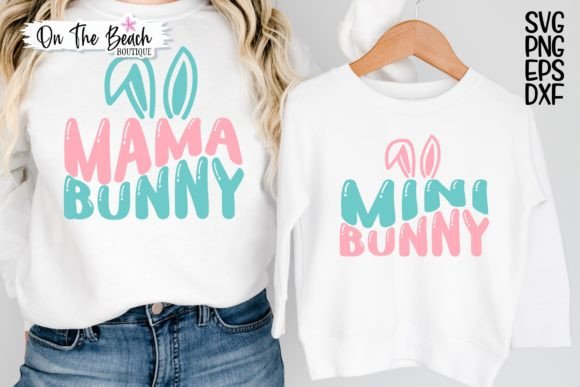 Download Mama Bunny Mini Bunny SVG PNG Matching - Matching Collection