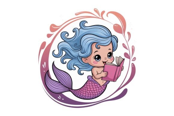 Download Retro Cartoon Mermaid Clipart PNG SVG - Clipart png Collection