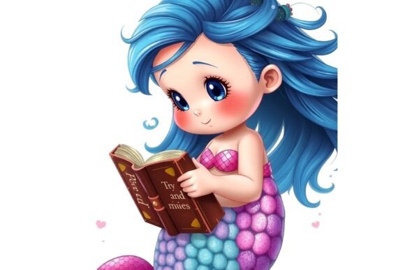 Download Retro Cartoon Mermaid Clipart PNG - Clipart png Collection