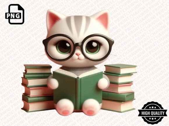 Download Cute Animal Reading Book Clipart PNG - Clipart png Collection