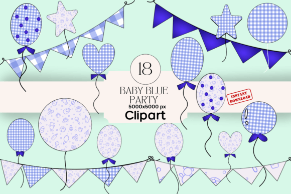 Download Baby Blue Party Clipart PNG - Clipart png Collection