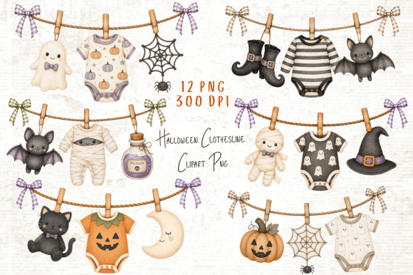 Download Halloween Clothesline Clipart PNG - Clipart png Collection