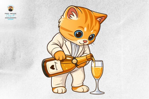 Download Cute Cat Festive Celebration Clipart PNG - Clipart png Collection