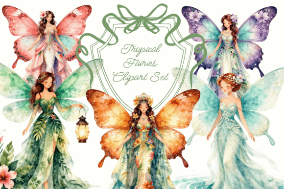 Download Tropical Watercolor Fairy Clipart PNG - Clipart png Collection