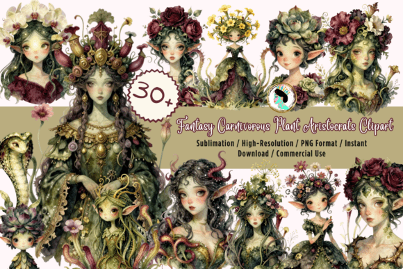 Download Fantasy Plant Fairy Clipart PNG Bundle - Clipart png Collection
