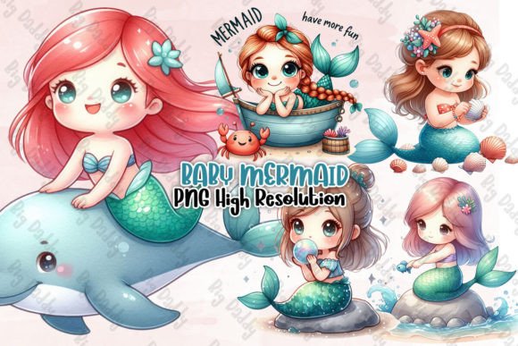 Download Baby Mermaid Sublimation Clipart PNG - Clipart png Collection