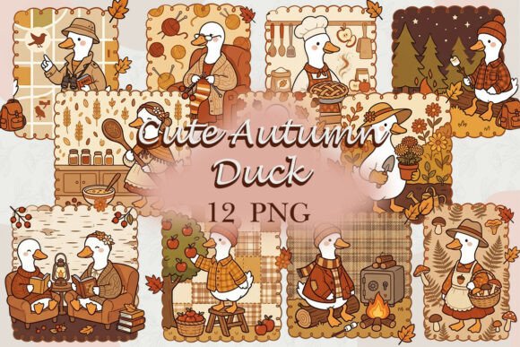 Download Cute Autumn Duck Clipart PNG - Clipart png Collection
