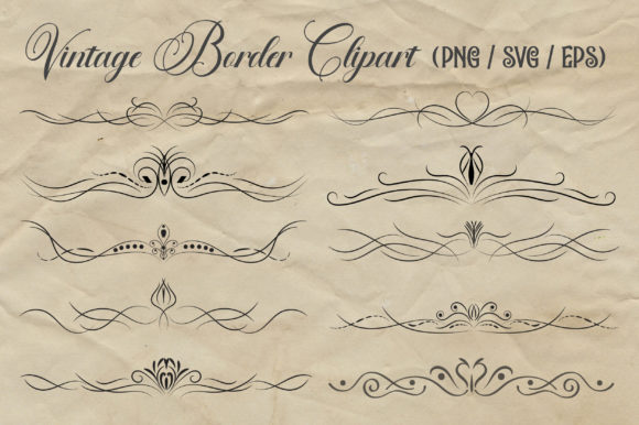 Download Vintage Border Clipart Set - Premium Resources