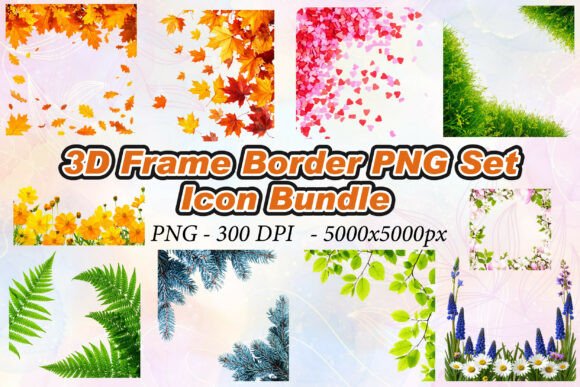 Download 3D Frame Border PNG Set - Premium Resources