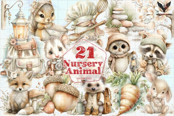 Download Nursery Woodland Animal Clipart PNG - Clipart png Collection