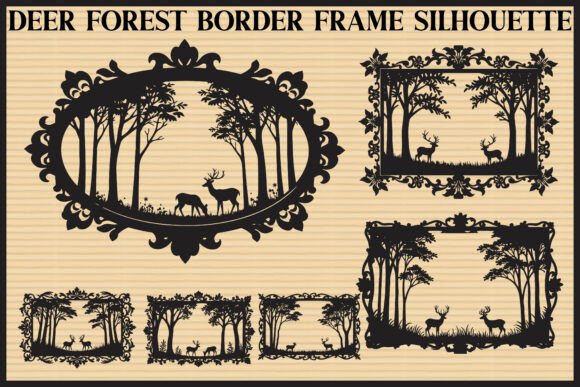 Download Deer Forest Border Frame Set - Premium Bundle