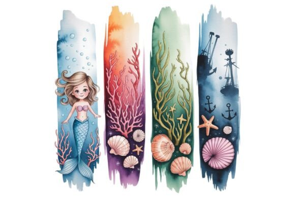 Download Retro Cartoon Mermaid Clipart PNG - Clipart png Collection