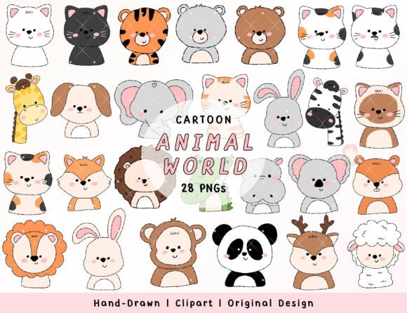 Download Kawaii Animal Clipart PNG Bundle - Clipart png Collection