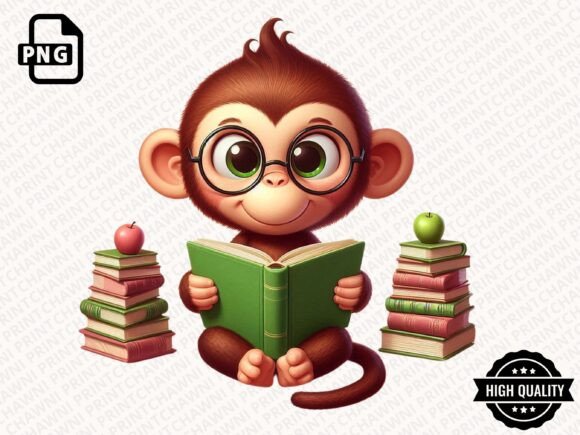 Download Cute Animal Reading Book Clipart PNG - Clipart png Collection