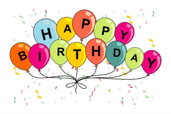 Download Happy Birthday Balloons and Confetti - Birthday balloons Collection