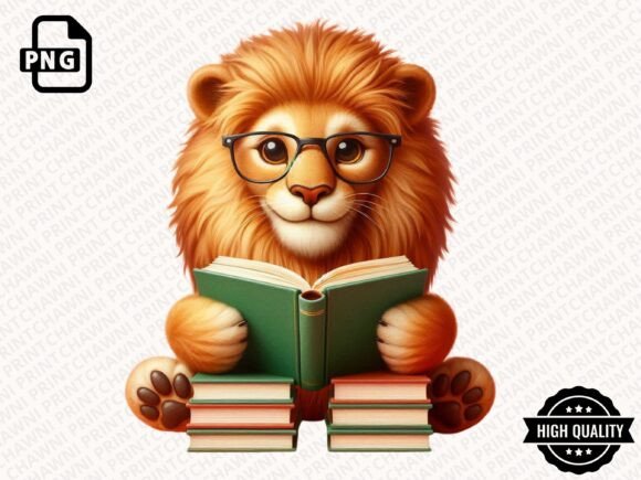 Download Cute Animal Reading Book Clipart PNG - Clipart png Collection