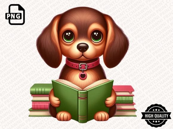 Download Cute Animal Reading Book Clipart PNG - Clipart png Collection