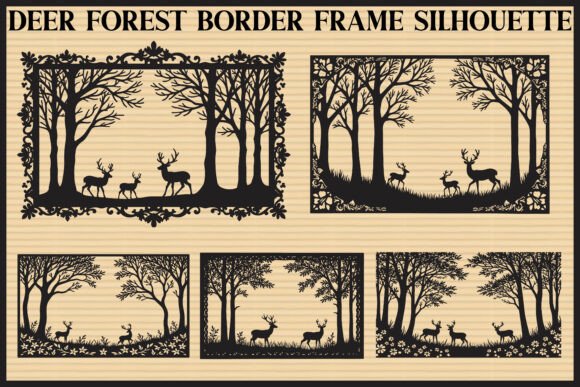 Download Deer Forest Border Frame Set - Premium Bundle