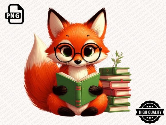 Download Cute Animal Reading Book Clipart PNG - Clipart png Collection